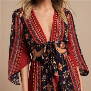 Band of Gypsies | Boho crop tie top
